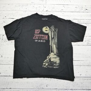 Led Zeppelin Shirt Mens 2XL Black Hermit Graphic Band Tee 2017 Classic Rock‎